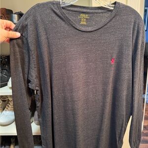 Polo by Ralph Lauren Men's Charcoal Long Sleeve Tee
